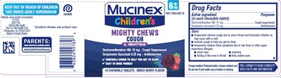 Mucinex Childrens Mighty Chew Night Label 1.jpg Label - Mucinex Childrens Mighty Chew Night Label 1